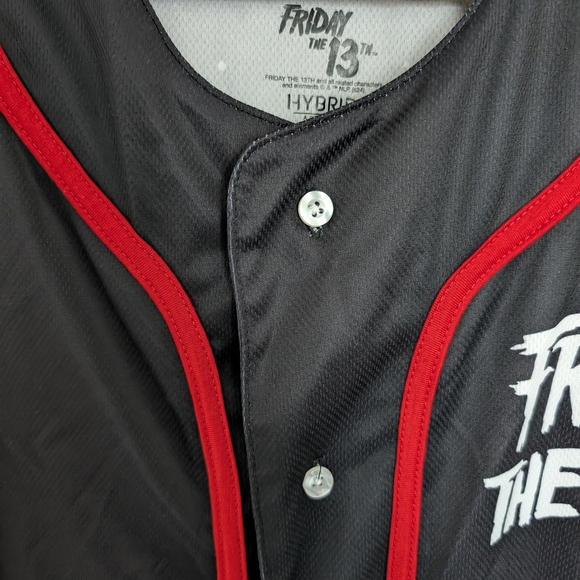 Hybrid Apparel Jason Voorhees Baseball Jersey Small Black Friday The 13th Print - Picture 2 of 8